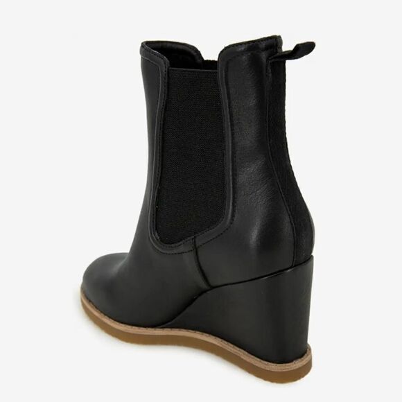 Splendid Womens Wynn Wedge Booties Black Leather, size 8.5 NWOB - Picture 2 of 10